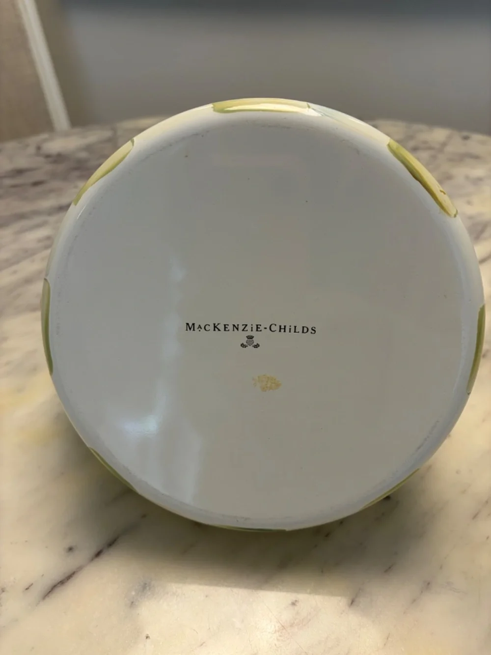 Authentic MacKenzie-Childs Parchment Check 2QT Tea Kettle - Rare / Retired